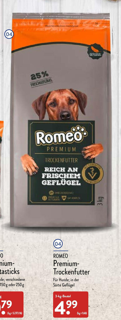 Romeo Premium Trockenfutter Kg Angebot Bei Aldi Nord