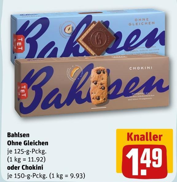 Bahlsen Ohne Gleichen Oder Chokini Kekse Angebot Bei REWE