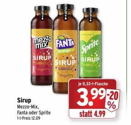 Sirup Mezzo Mix Fanta Oder Sprite Angebot Bei Wasgau