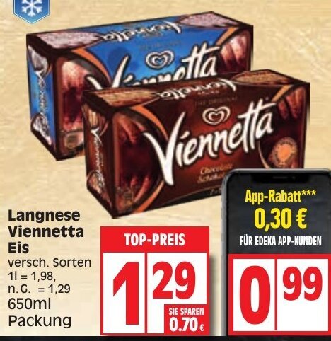 Langnese Viennetta Eis Ml Packung Angebot Bei Edeka