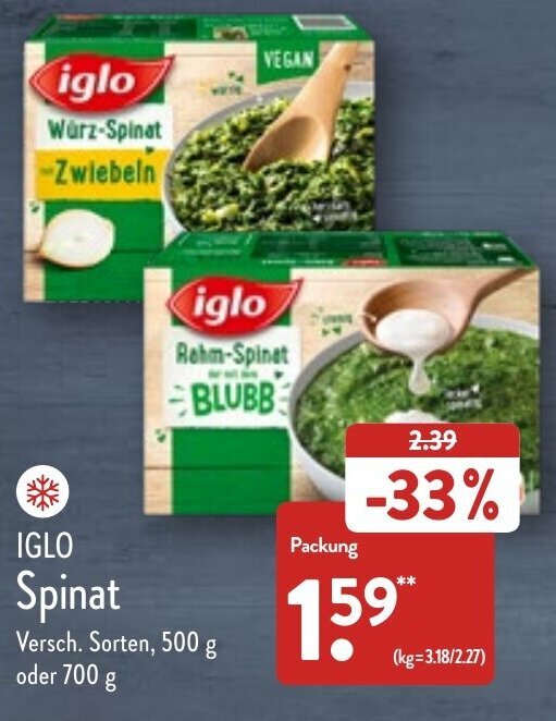 Iglo Spinat G Oder G Angebot Bei Aldi Nord