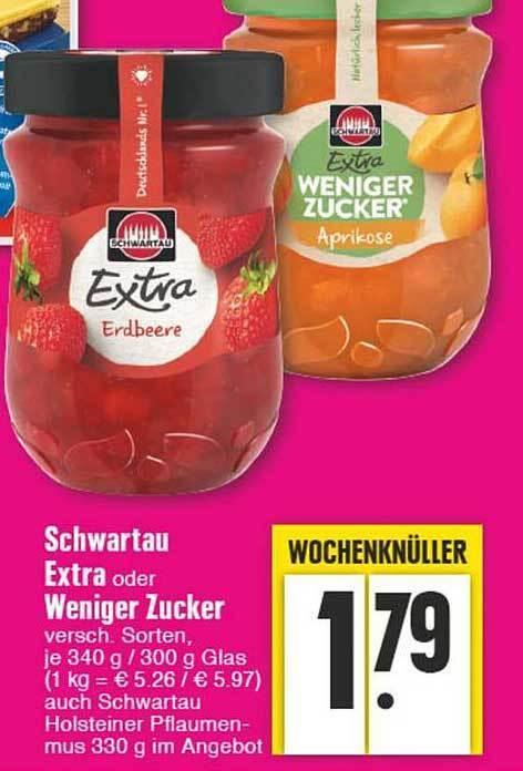 Schwartau Extra Oder Weniger Zucker Angebot Bei Edeka