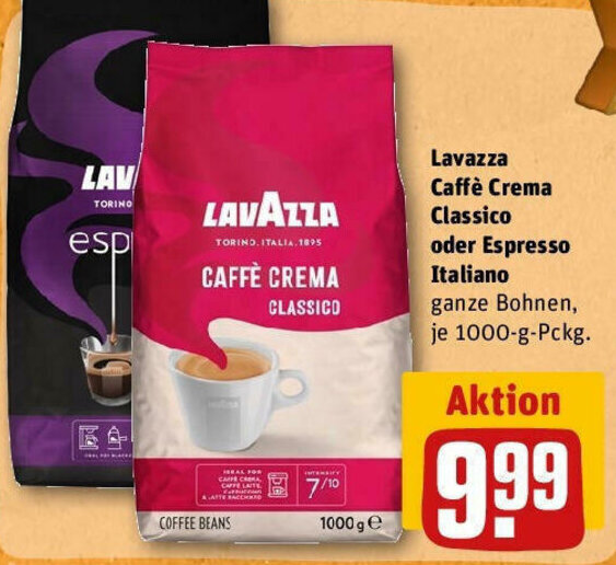 Lavazza Caff Crema Classico Oder Espresso Italiano G Pckg