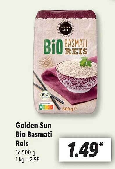 Golden Sun Bio Basmati Reis Angebot Bei Lidl