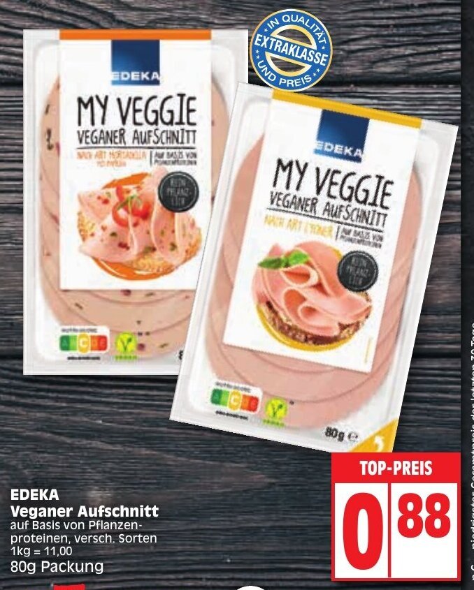 Edeka Veganer Aufschnitt 80g Packung Angebot Bei Edeka