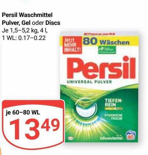 Persil Waschmittel Pulver Gel Oder Discs Angebot Bei Globus