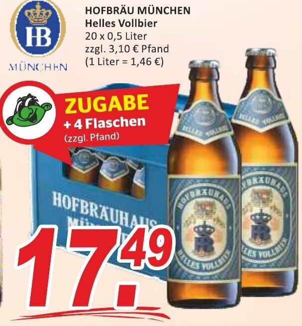 Hofbr U M Nchen Helles Vollbier X Liter Angebot Bei Getr Nke