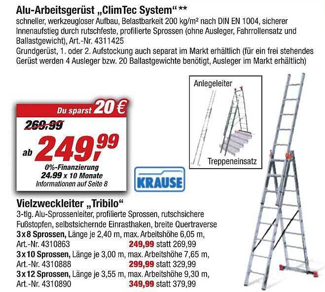 Alu Arbeitsger St Climtec System Angebot Bei Toom Baumarkt