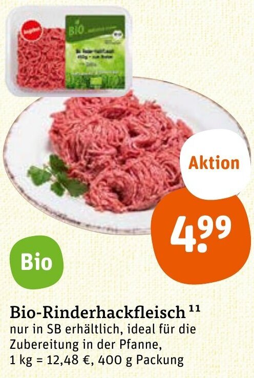 Bio Rinderhackfleisch G Packung Angebot Bei Tegut