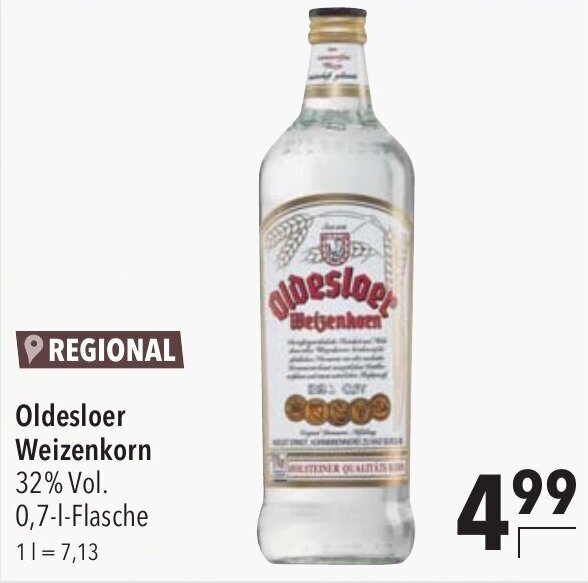 Oldesloer Weizenkorn 0 7 L Flasche Angebot Bei CITTI Markt