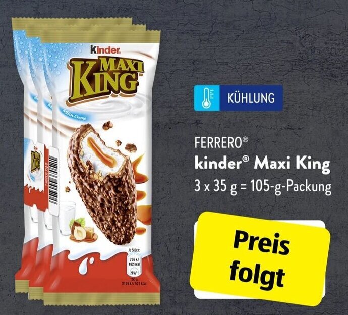 Ferrero Kinder Maxi King G Packung Angebot Bei Aldi S D