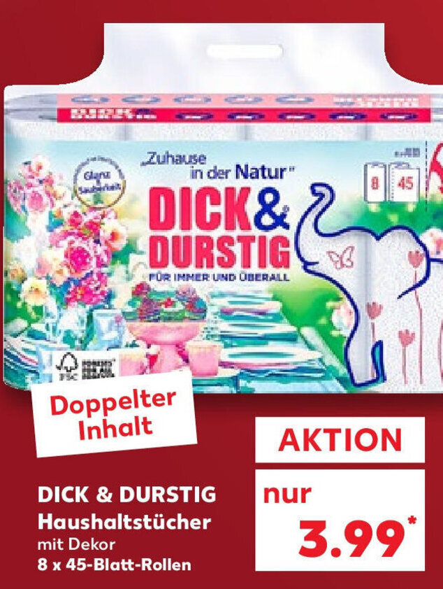 Dick Durstig Haushaltst Cher X Blatt Rollen Angebot Bei Kaufland