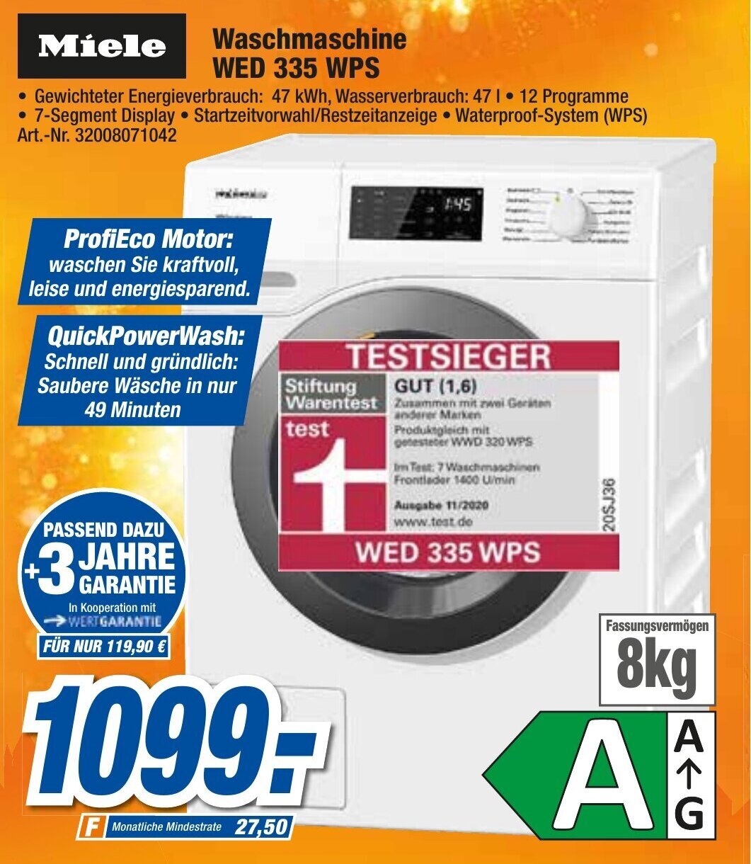 Miele Waschmaschine WED 335 WPS Angebot Bei Expert Techno Land