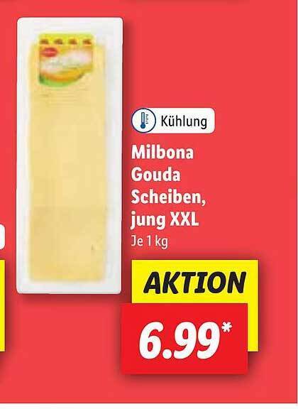 Milbona Gouda Scheiben Jung Xxl Angebot Bei Lidl