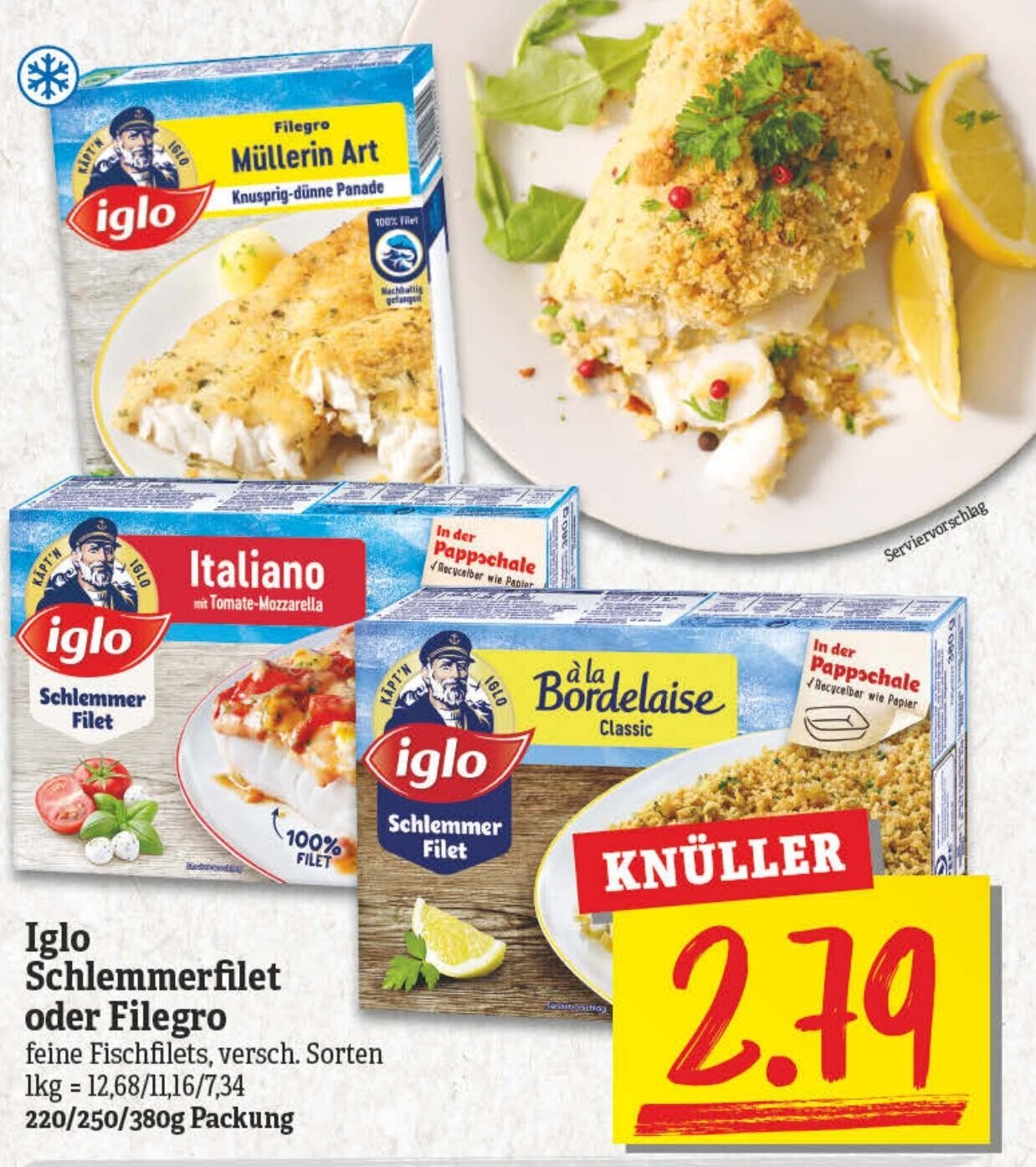 Iglo Schlemmerfilet Oder Filegro 220 250 380 G Packung Angebot Bei NP