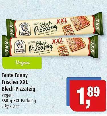 Tante Fanny Frischer Xxl Blech Pizzateig Angebot Bei Markant