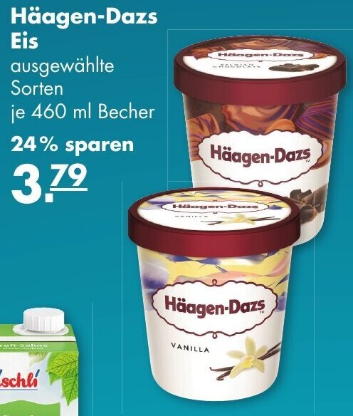 Häagen Dazs Eis 460 ml Becher Angebot bei Handelshof