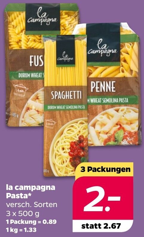 La Campagna Pasta 3 X 500 G Angebot Bei NETTO