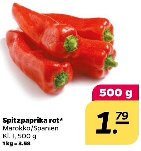 Spitzpaprika Rot 500 G Angebot Bei NETTO