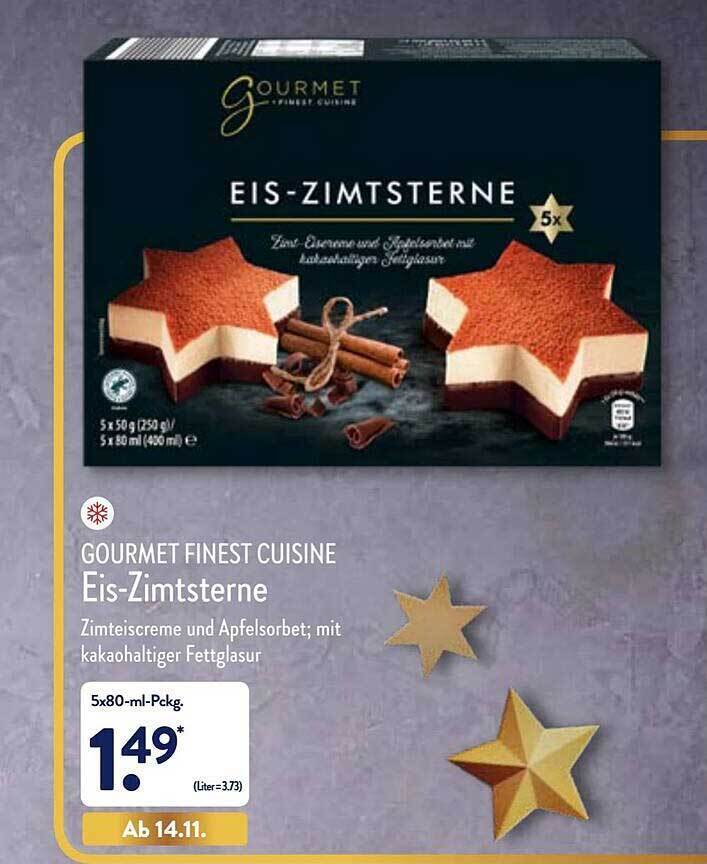 Gourmet Finest Cuisine Eis Zimtsterne Angebot Bei Aldi Nord