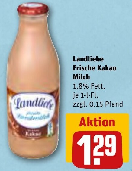 Landliebe Frische Kakao Milch L Fl Angebot Bei Rewe