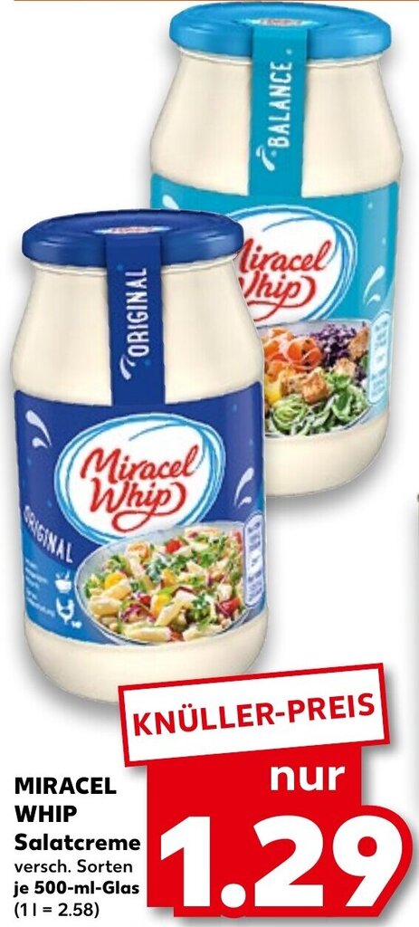 Miracel Whip Salatcreme 500 Ml Glas Angebot Bei Kaufland