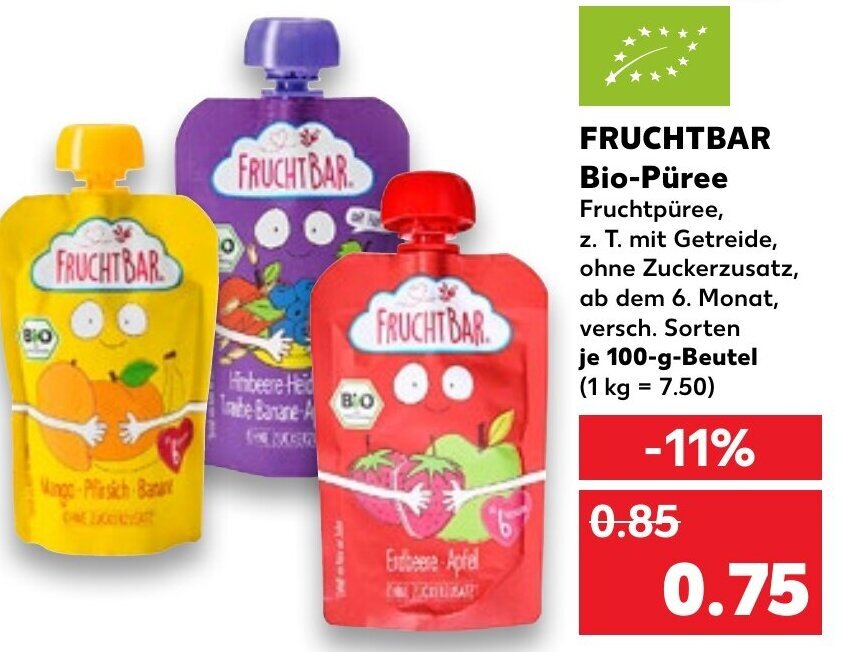 Fruchtbar Bio P Ree G Beutel Angebot Bei Kaufland