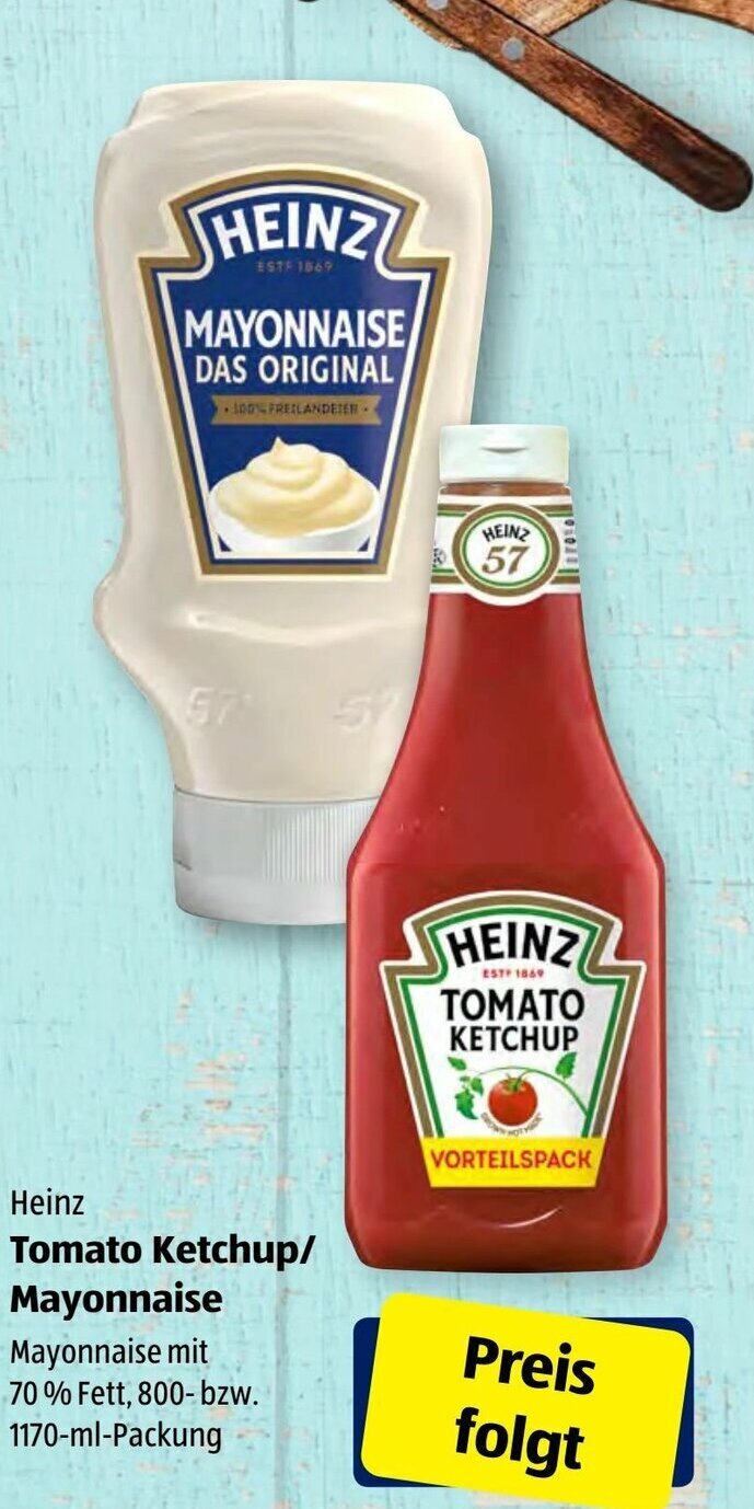 Heinz Tomato Ketchup Mayonnaise 1170ml Angebot bei Aldi Süd