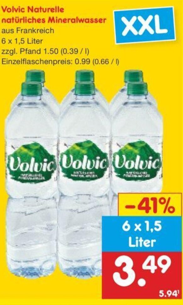 Volvic Naturelle Nat Rliches Mineralwasser X Liter Angebot Bei