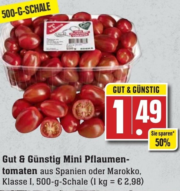 Gut G Nstig Mini Pflaumentomaten G Schale Angebot Bei Edeka Neukauf