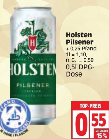 Holsten Pilsener 0 5 L DPG Dose Angebot Bei Edeka