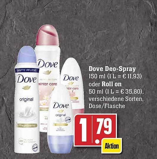 Dove Deo Spray Oder Roll On Angebot Bei Edeka