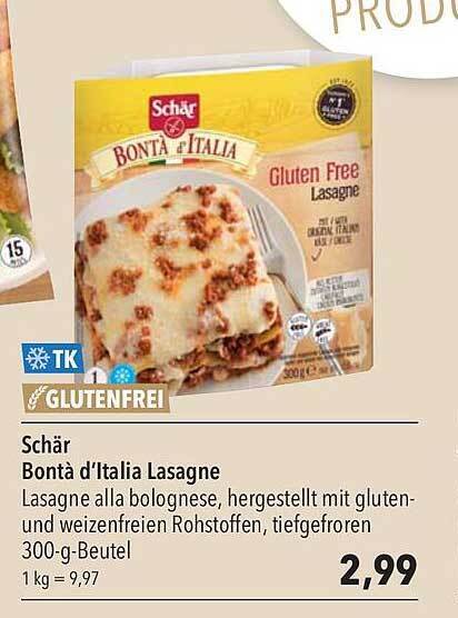 Schär bontà d italia lasagne Angebot bei CITTI Markt