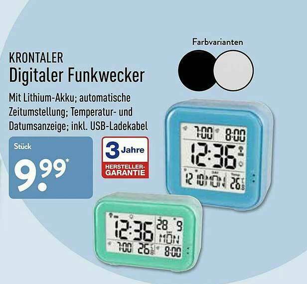 Krontaler Digitaler Funkwecker Angebot Bei Aldi Nord