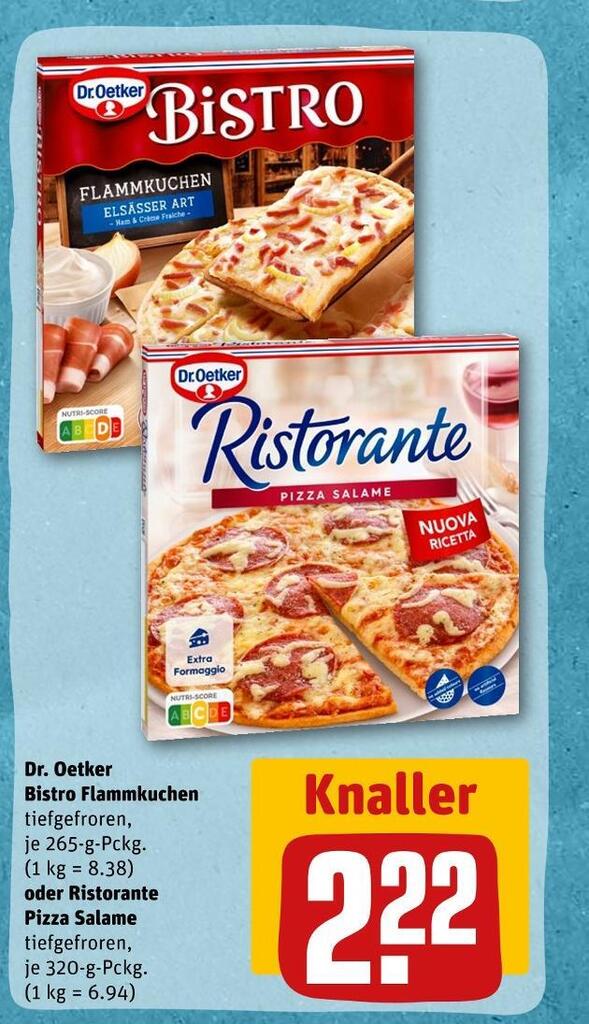 Dr Oetker Bistro Flammkuchen Oder Oder Ristorante Pizza Salame Angebot