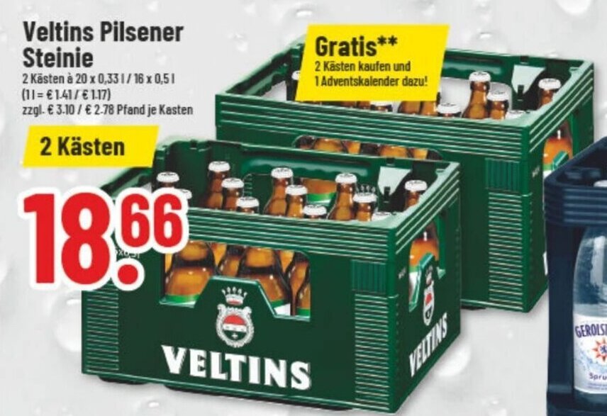 Veltins Pilsener Steinie Ml Angebot Bei Trinkgut