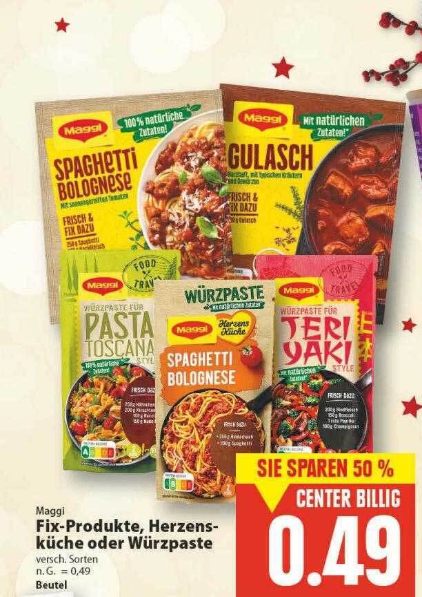 Maggi Fix Produkte Herzens K Che Oder W Rzpaste Angebot Bei E Center