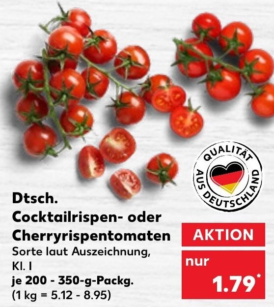 Dtsch Cocktailrispen Oder Cherryrispentomaten 200 350 G Packg Angebot