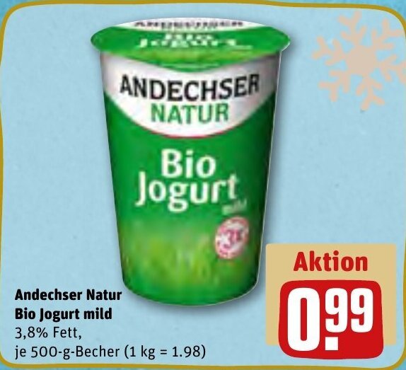 Andechser Natur Bio Jogurt Mild 500 G Becher Angebot Bei REWE