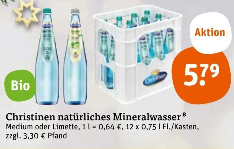 Christinen Nat Rliches Mineralwasser X L Angebot Bei Tegut