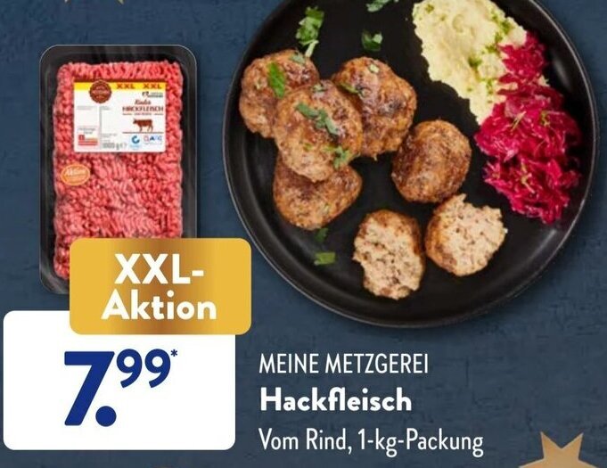 Meine Metzgerei Hackfleisch Vom Rind Kg Packung Angebot Bei Aldi S D