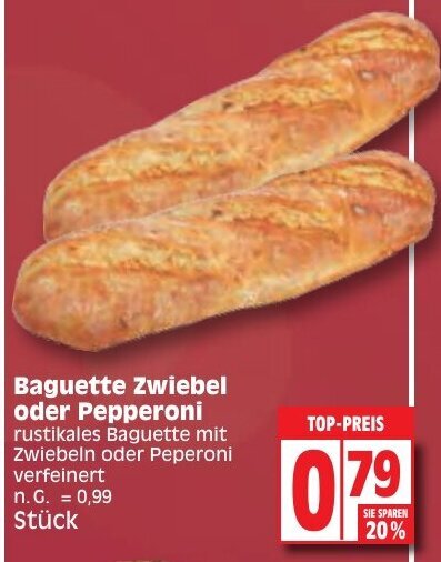 Baguette Zwiebel Oder Pepperoni Angebot Bei Edeka