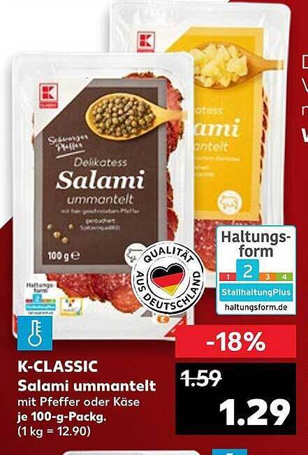 K Classic Salami Ummantelt Angebot Bei Kaufland