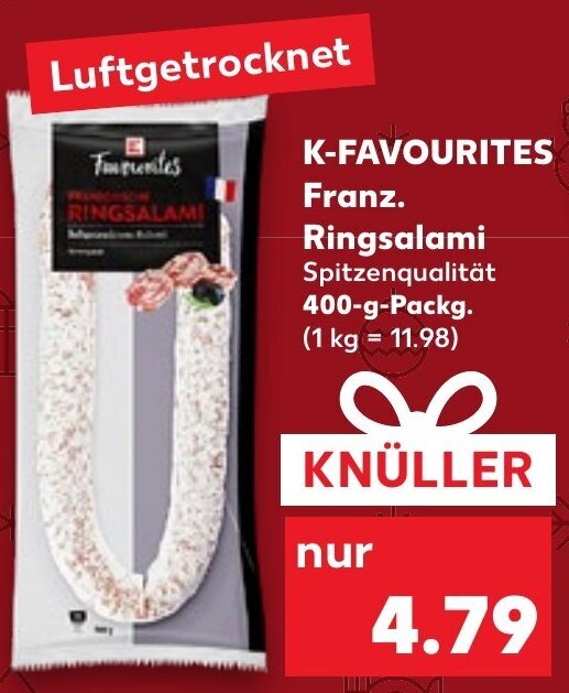 K Favourites Franz Ringsalami 400 G Packg Angebot Bei Kaufland