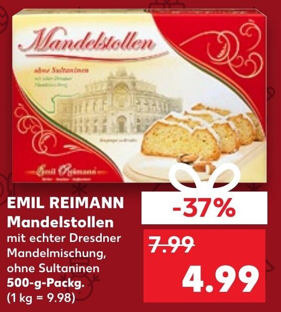 Emil Reimann Mandelstollen G Packg Angebot Bei Kaufland