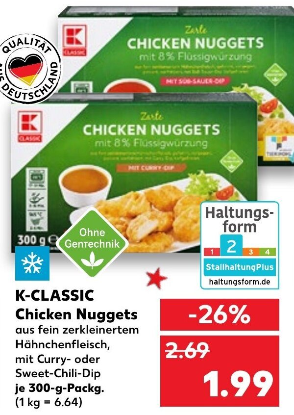 K Classic Chicken Nuggets 300 G Packg Angebot Bei Kaufland