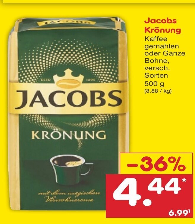 Jacobs Kronung Kaffee G Angebot Bei Netto Marken Discount