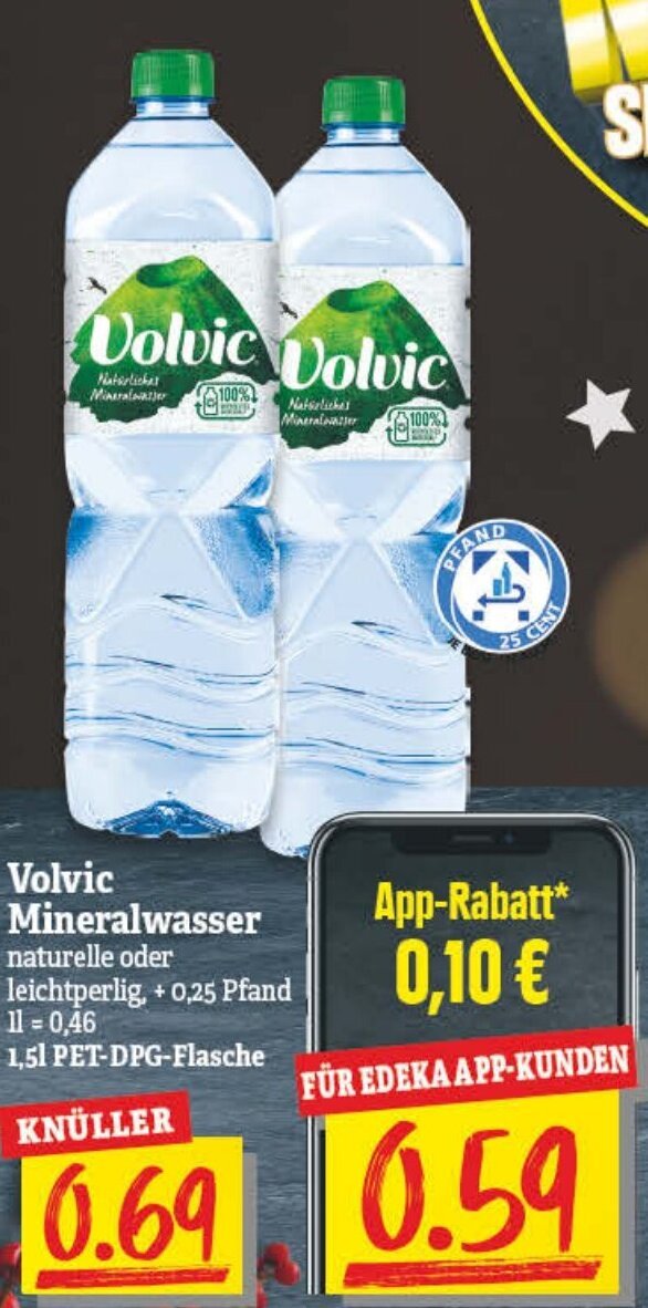 Volvic Mineralwasser L Pet Dpg Flasche Angebot Bei Np Discount