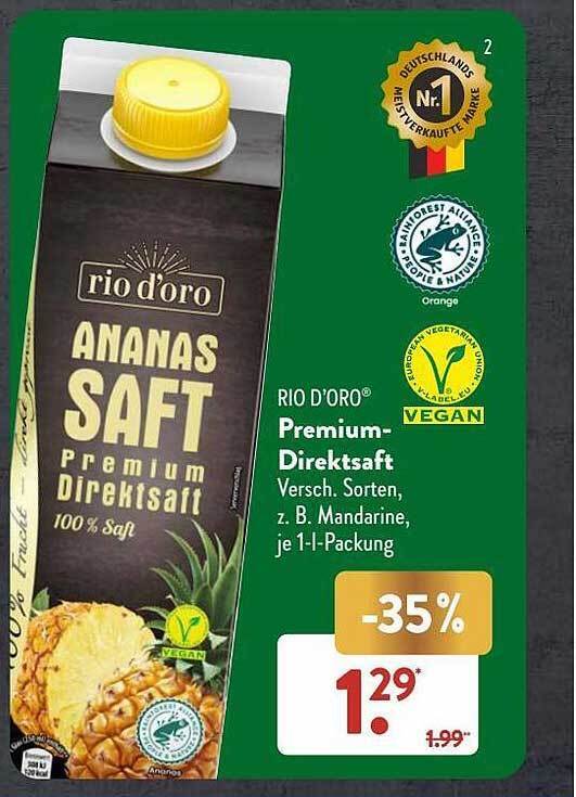 Rio d oro premium direktsaft Angebot bei Aldi Süd