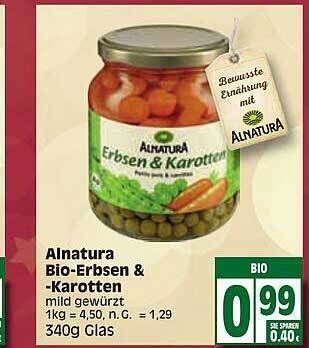 Alnatura Bio Erbsen Karotten Angebot Bei Edeka